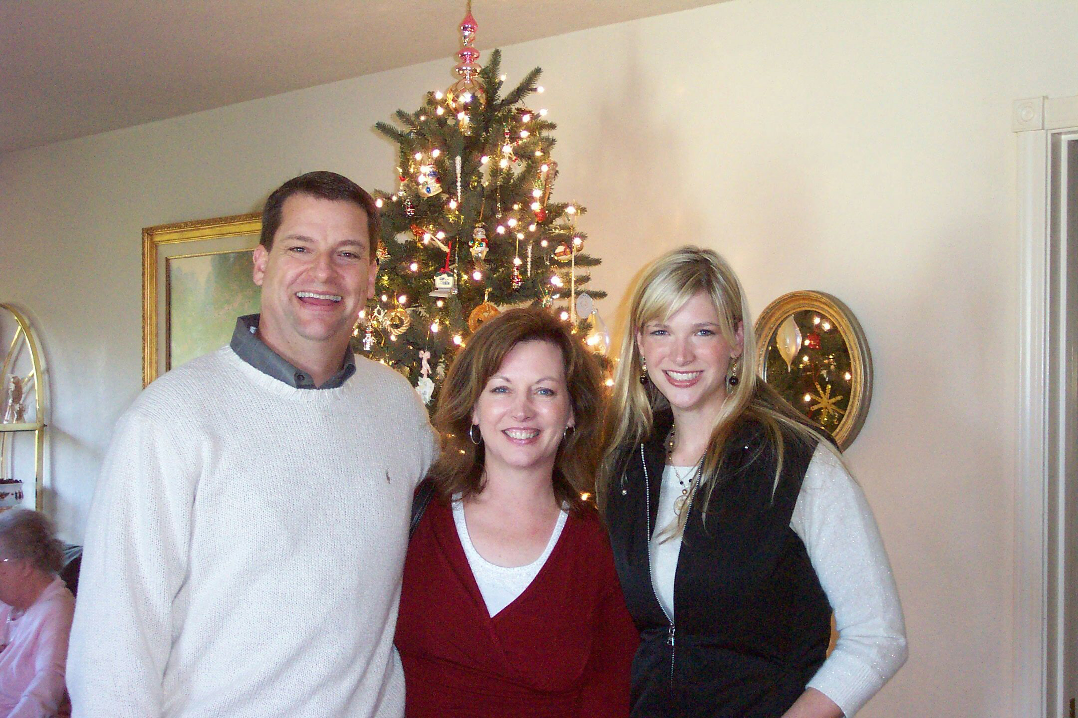 L-R, Jeff, Patti, and Liz Lanet @ Christmas Day Open House