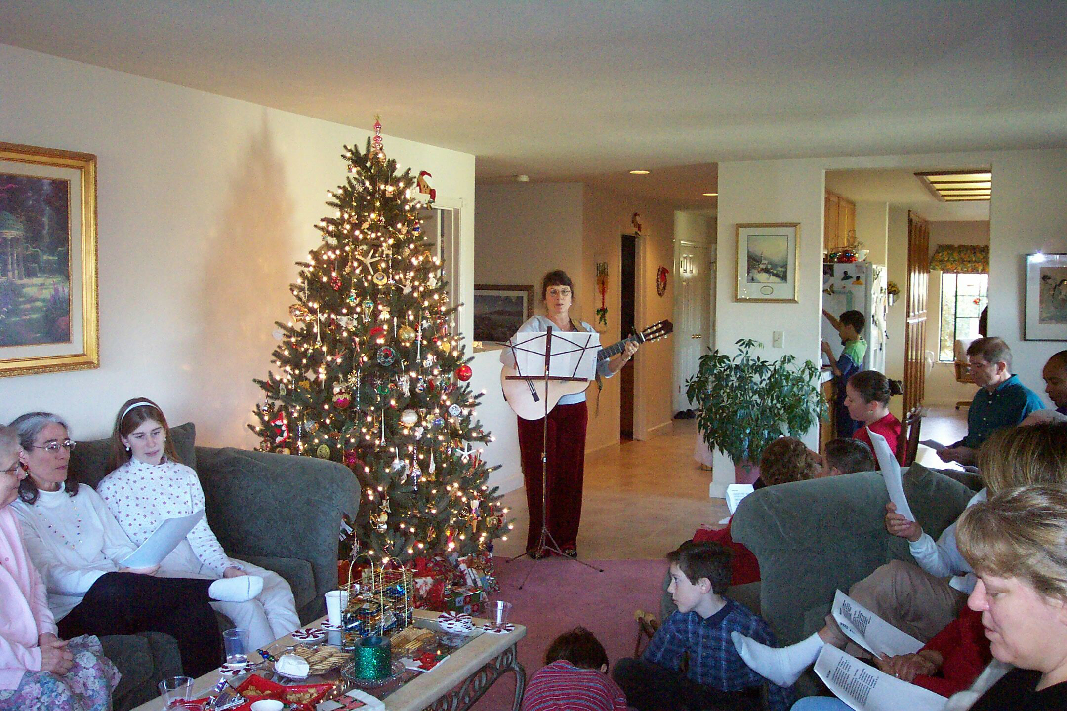 Singing Christmas carols