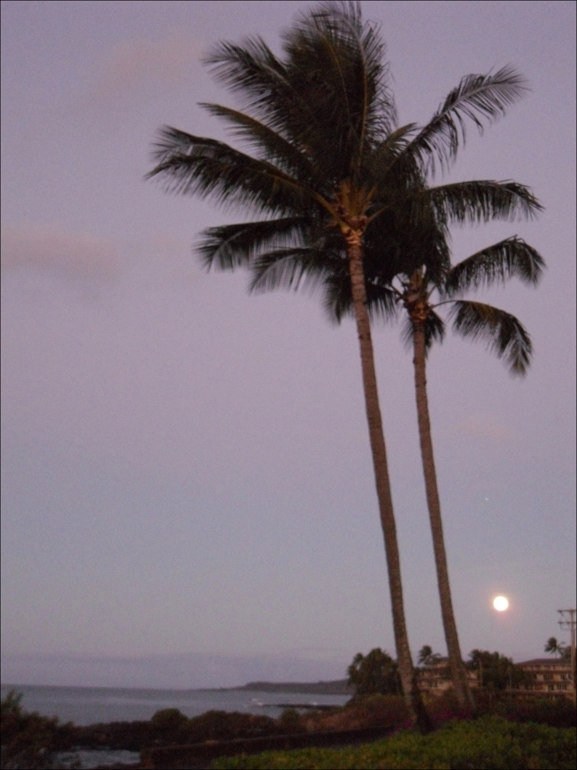 Moonset from Poipu