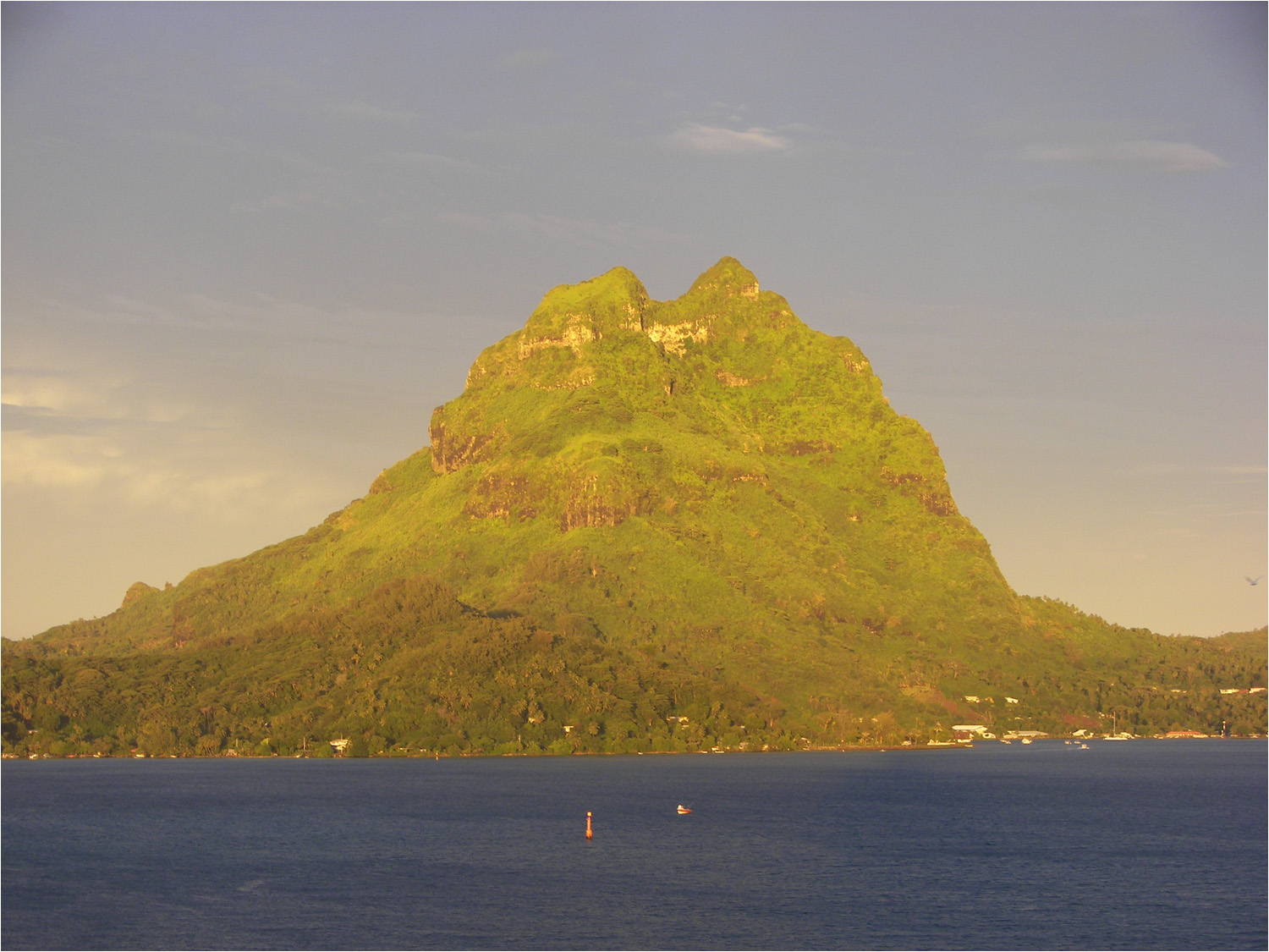 Entering the lagoon at Bora Bora Tuesday evening