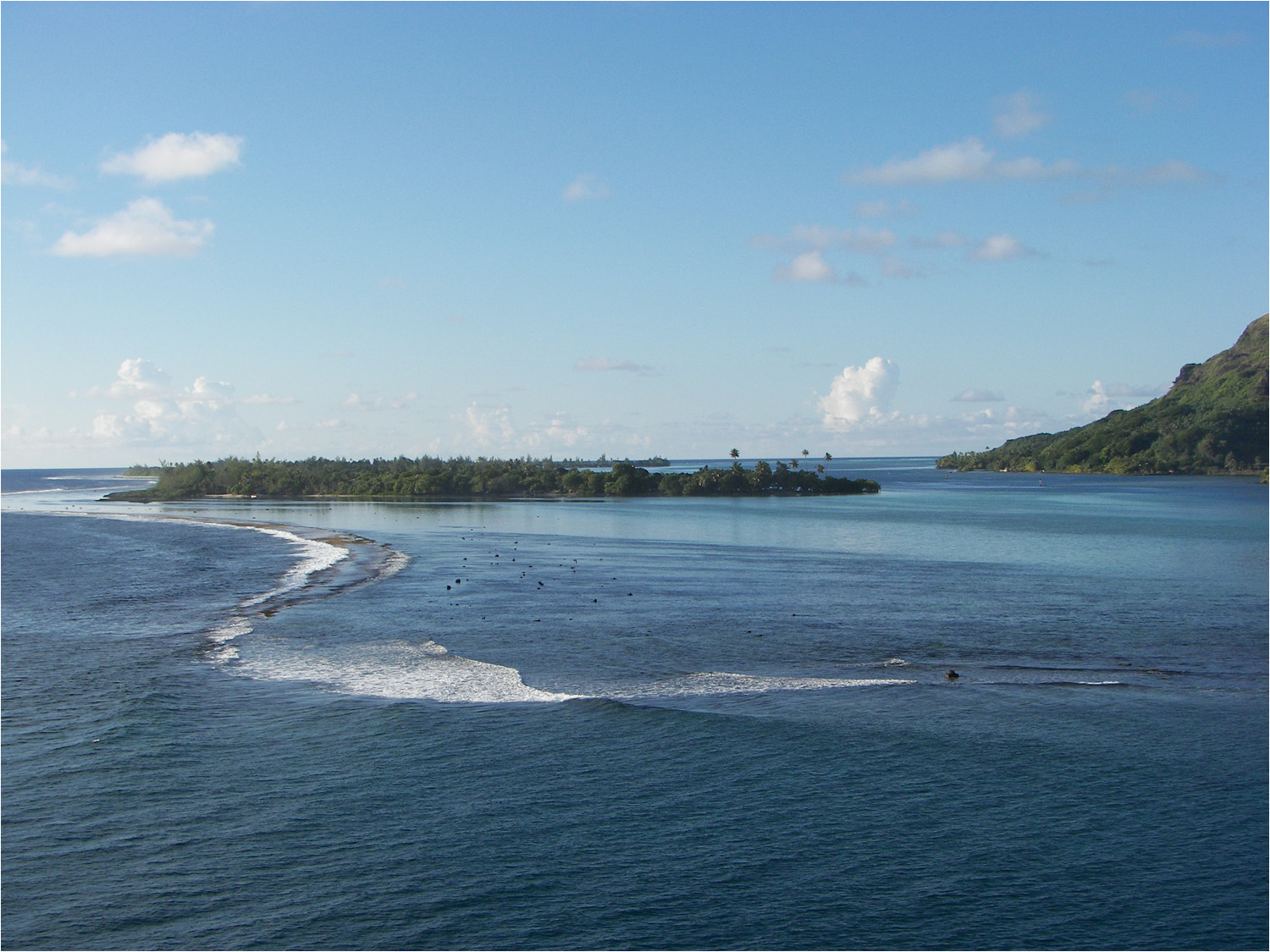 Entering the lagoon at Huahine