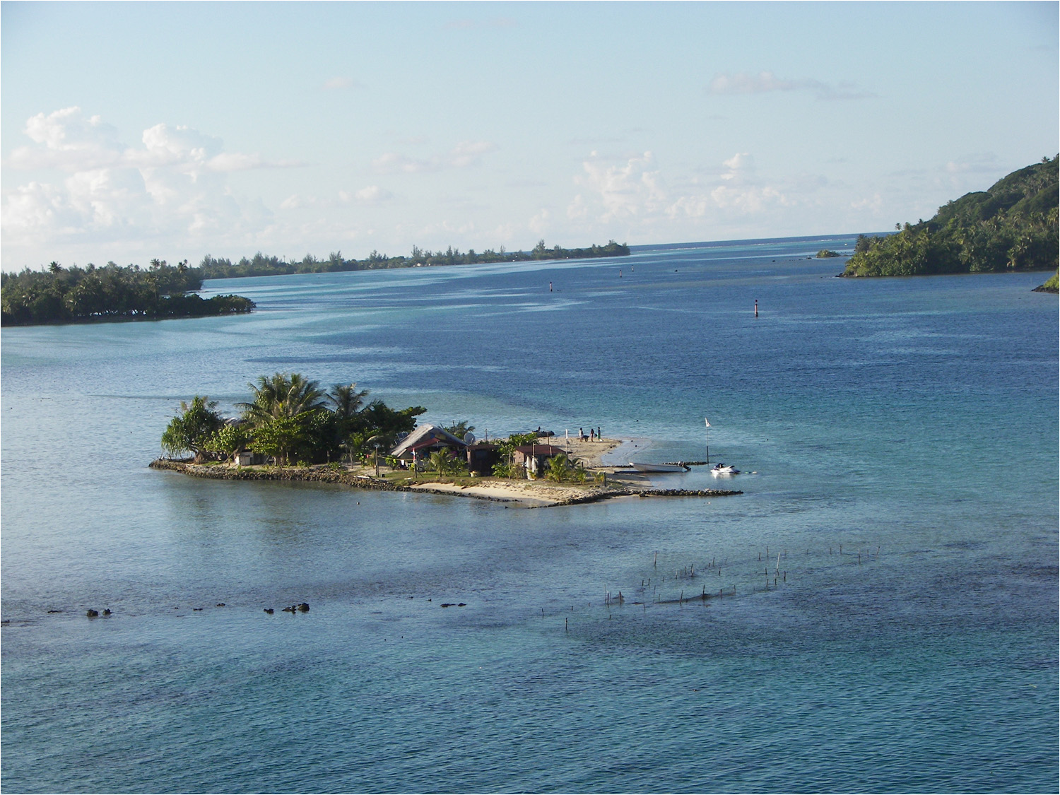 Entering the lagoon at Huahine