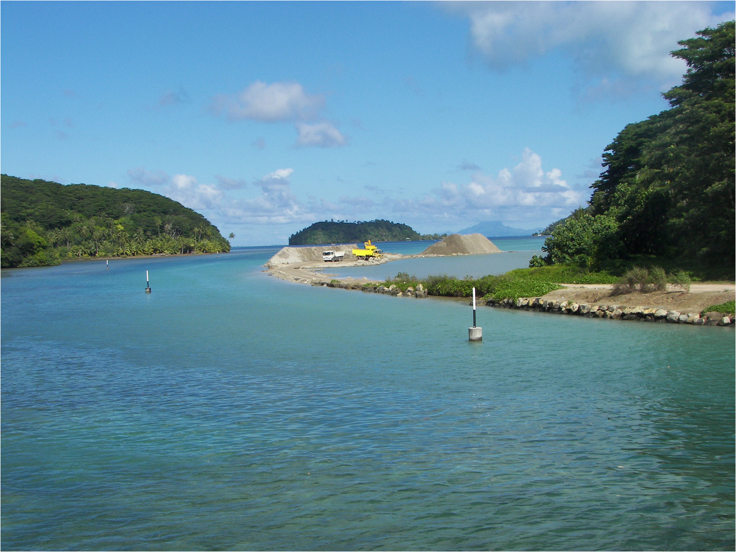 Some views of Huahine and the lagoon from the ship