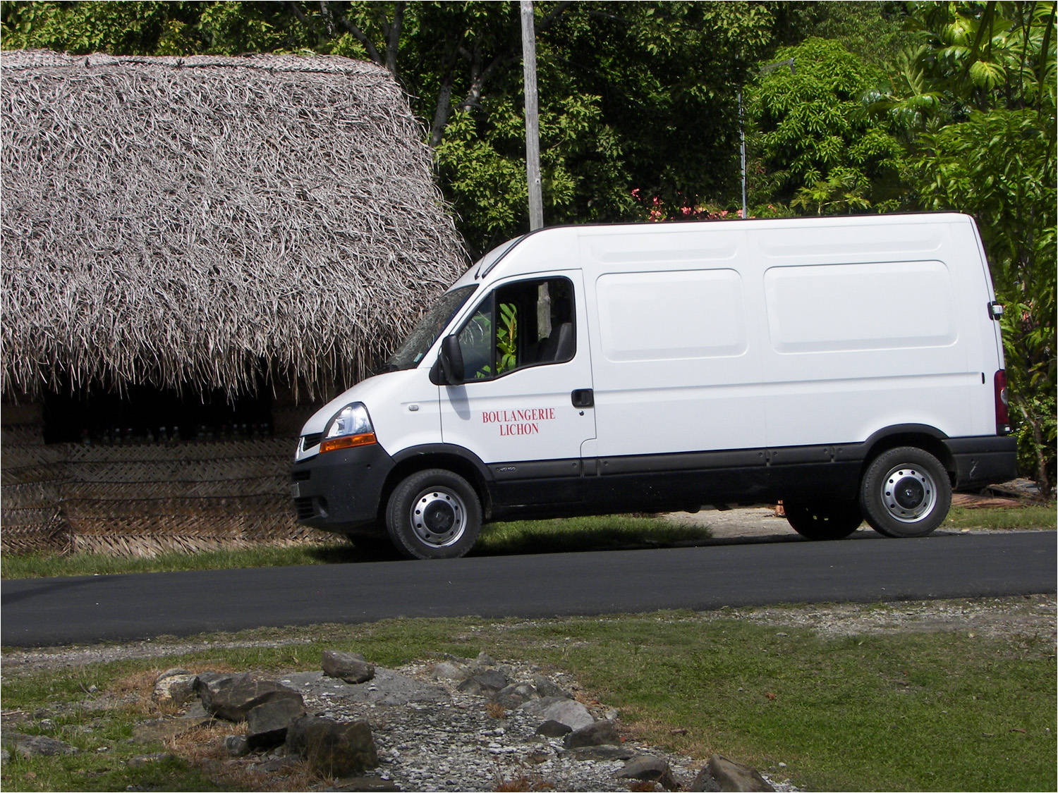 Local bread truck which delivers fresh bread to homes twice a day