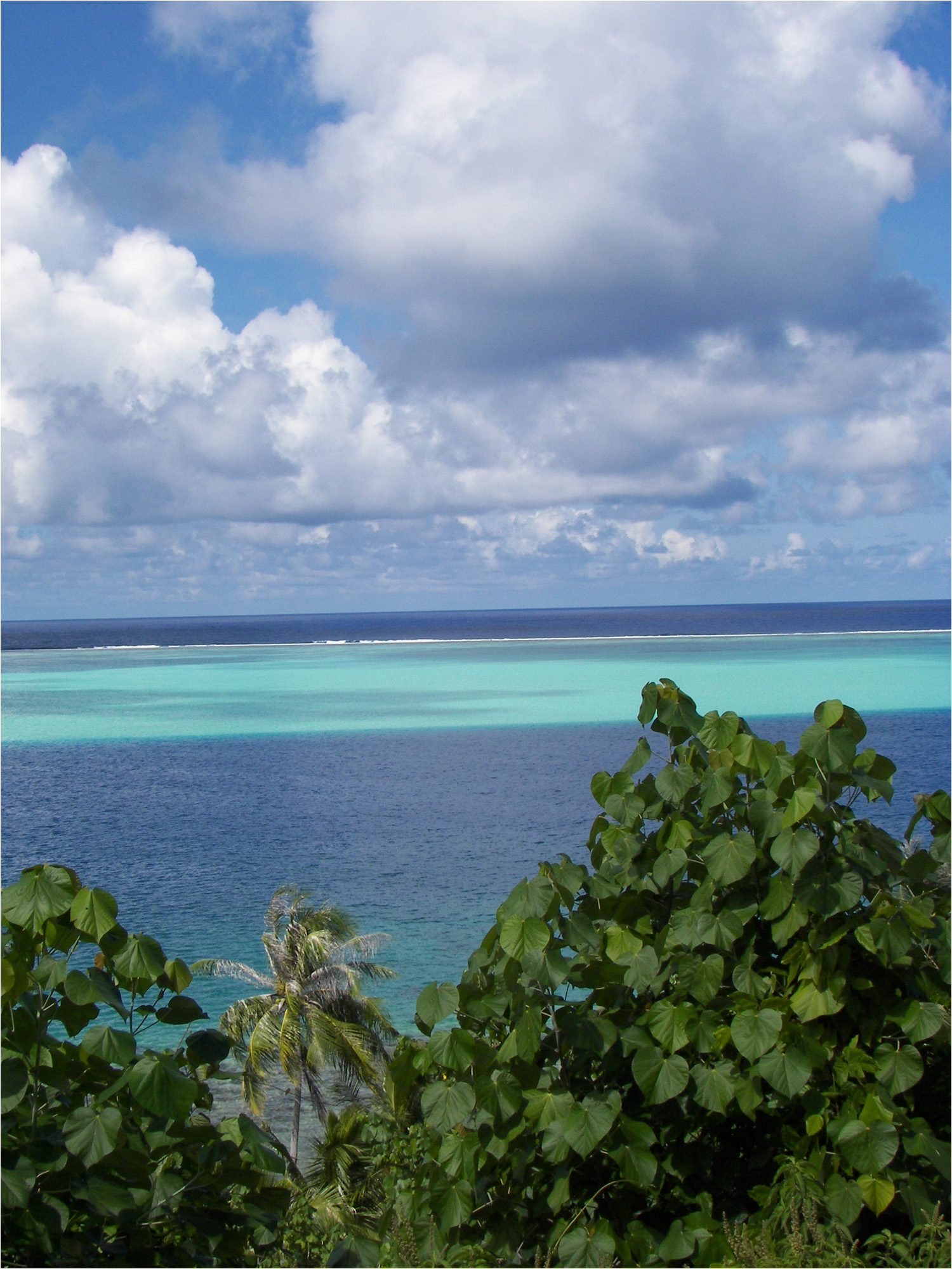 Views of the lagoon from Huahine Iti