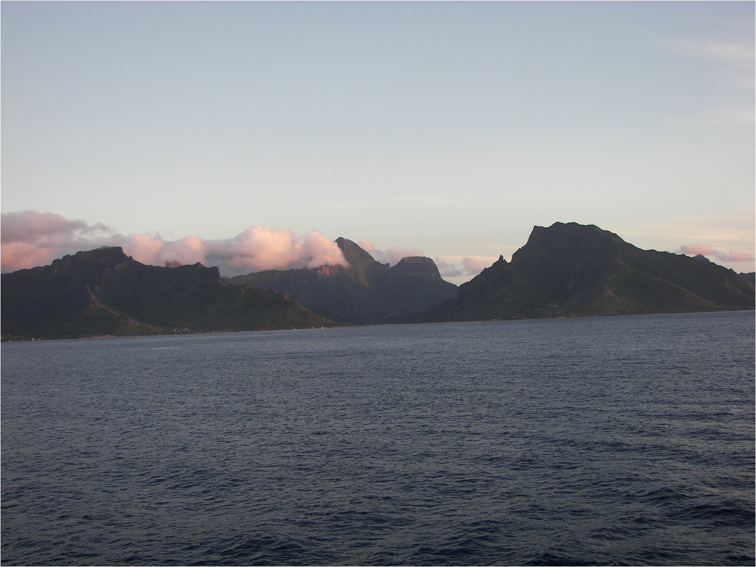 Leaving Moorea on our way back to Papeete, Tahiti Sunday evening