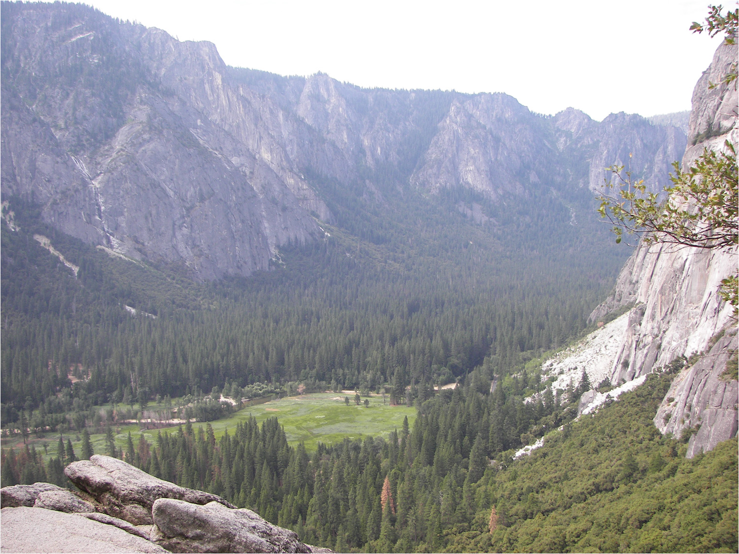 Upper Yosemite Falls Hike- View from trail about 1 hour into hike