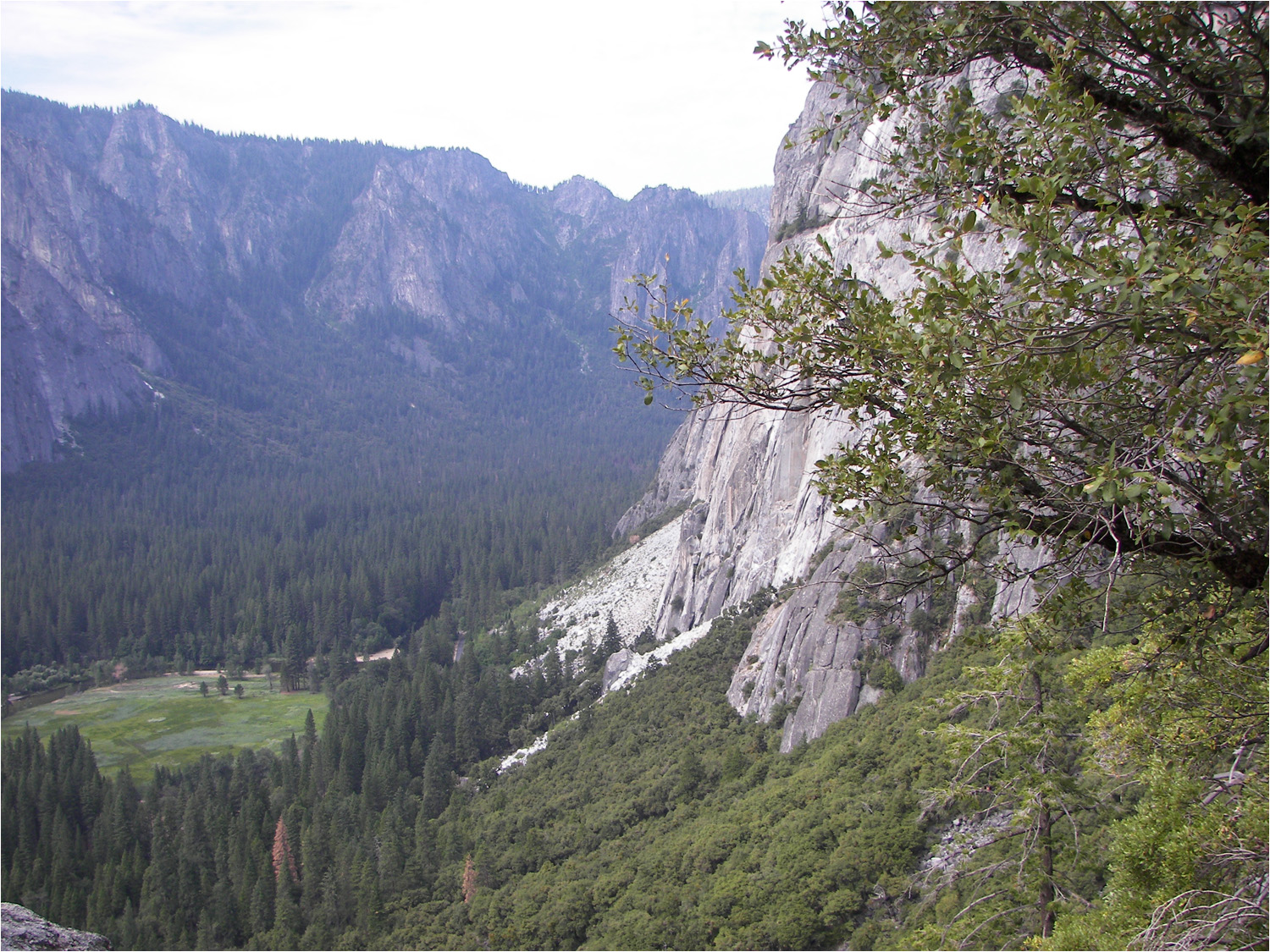 Upper Yosemite Falls Hike- View from trail about 1 hour into hike