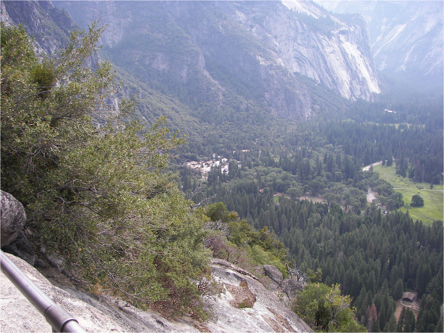 Upper Yosemite Falls Hike- View of valley from trail