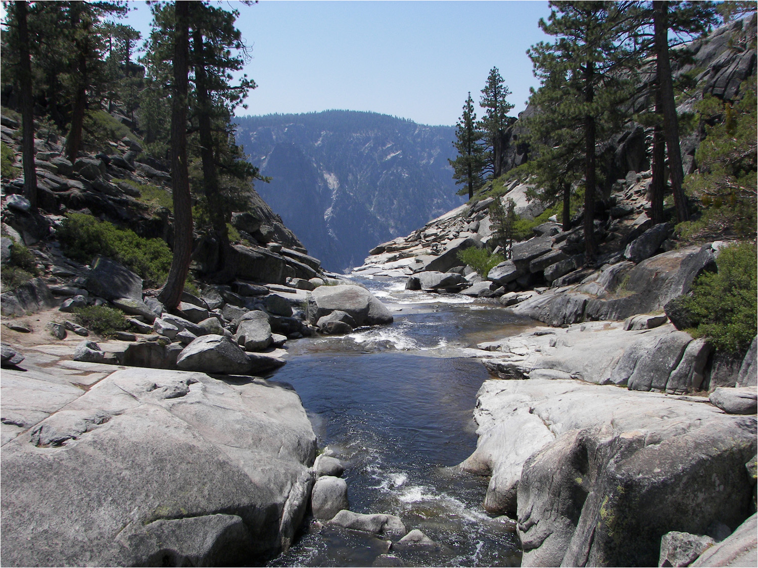 Upper Yosemite Falls Hike- Views of river upstream of falls