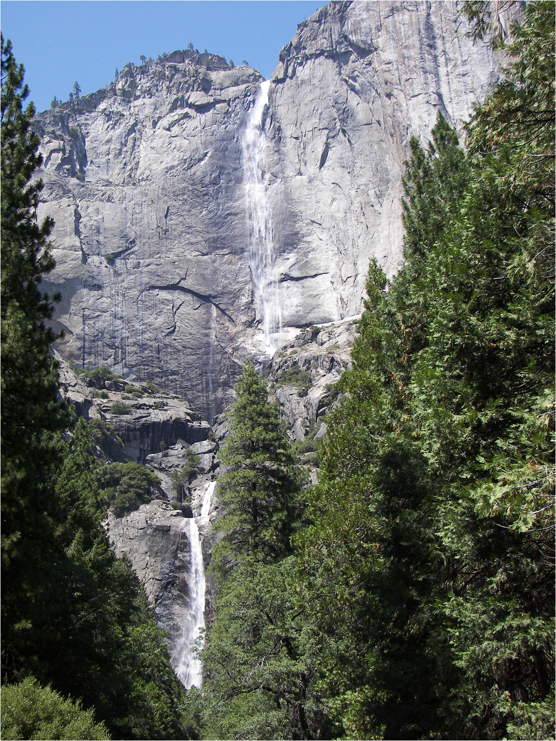 Views of Upper and Lower Yosemite Falls