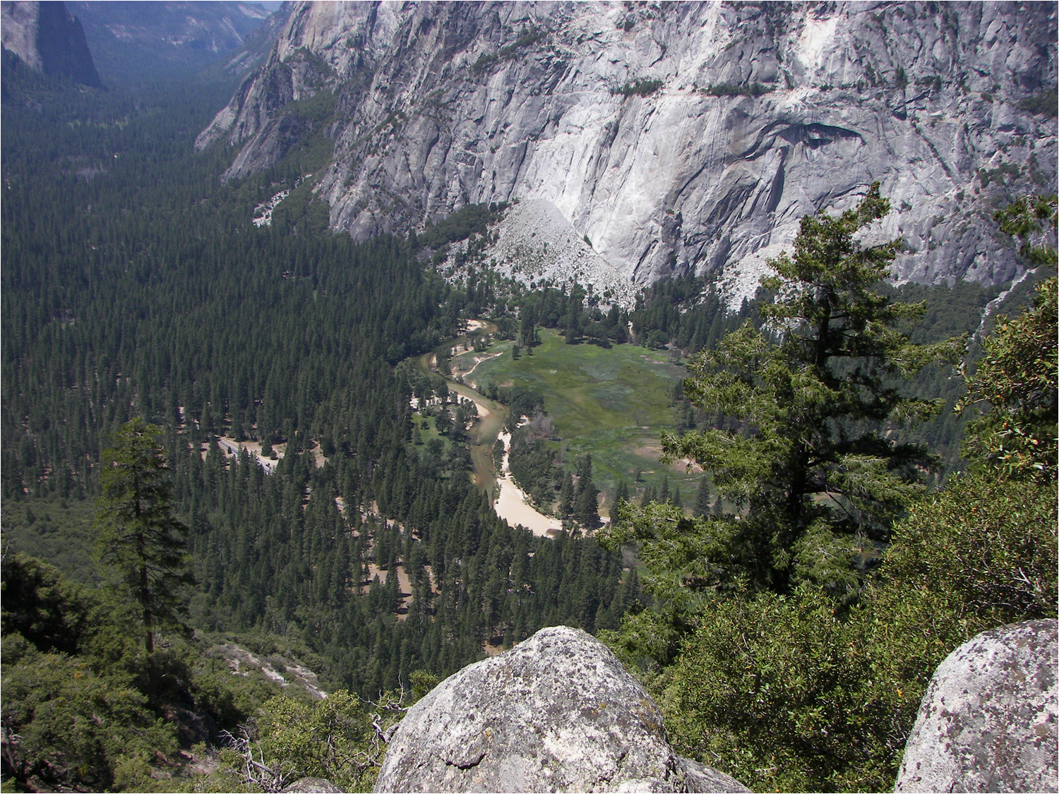 Glacier Point Hike-View of valley and Merced River