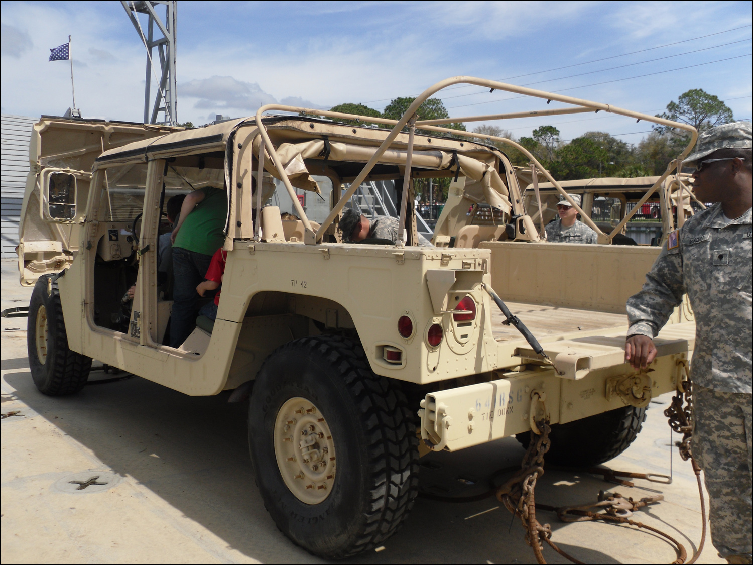 Humvee's aboard the US Army LCU (Landing Craft Unit) New Orleans