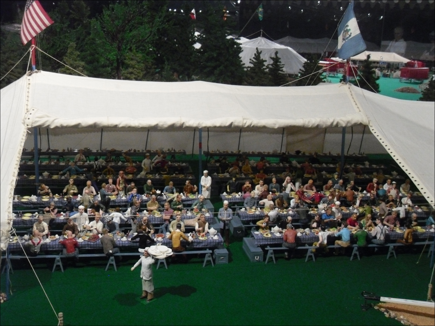 John & Mabel Ringling Museum-miniature (3500 sq ft) big top-eating tent for staff