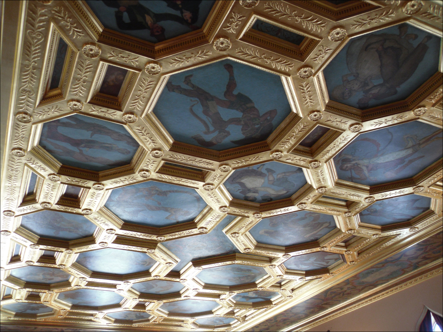 John & Mabel Ringling Museum-Ca' d'Zan mansion-ballroom ceiling dancing couples