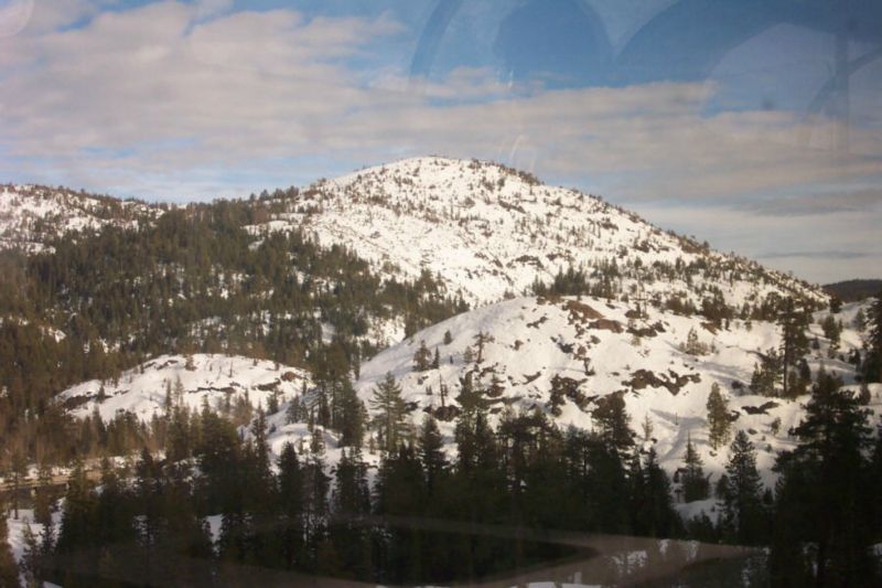 Views of Sierra Mountains from our rail car.