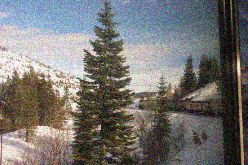 On Jan 13, 2003 we boarded an Amtrak train for a trip over the Sierra mountains to Reno, Nevada.  