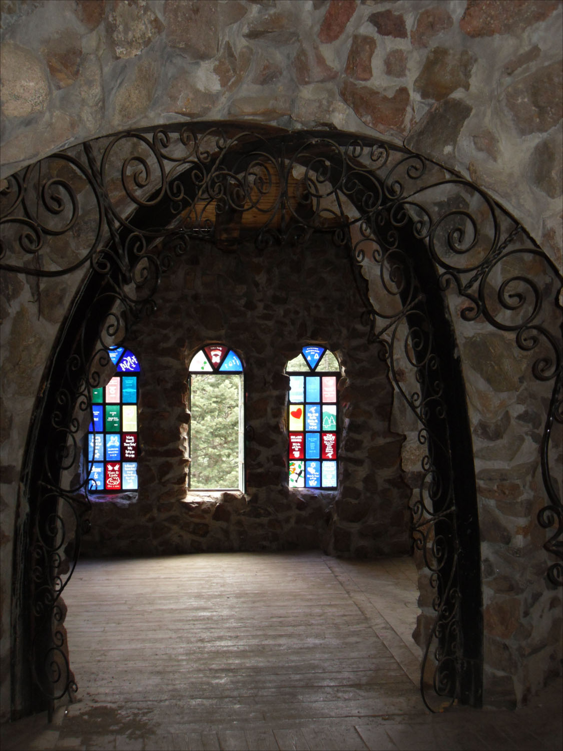 Bishop's Castle in Colorado-the level below the main room