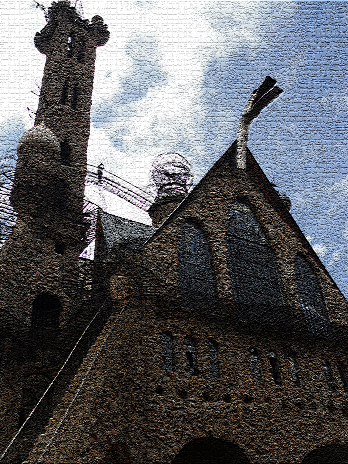 Bishop's Castle in Colorado-note guy on flying walkway