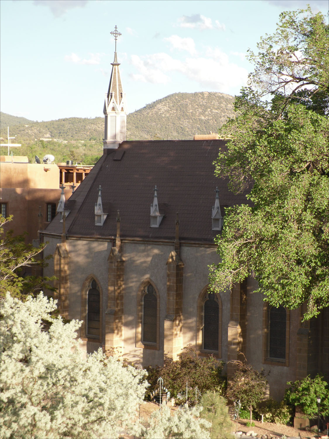 Santa Fe, NM-street views from La Fonda Hotel roof