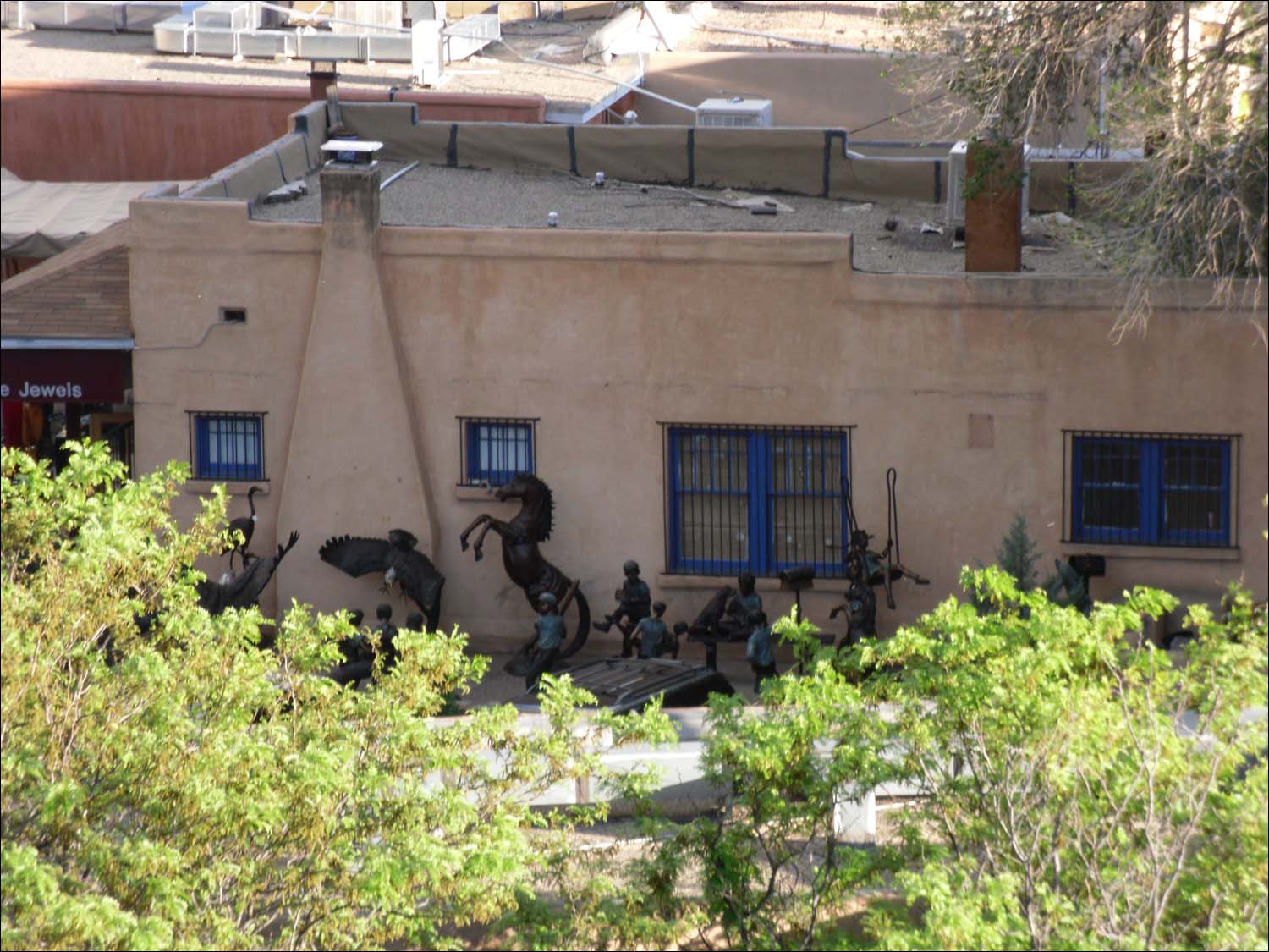 Santa Fe, NM-street views from La Fonda Hotel roof