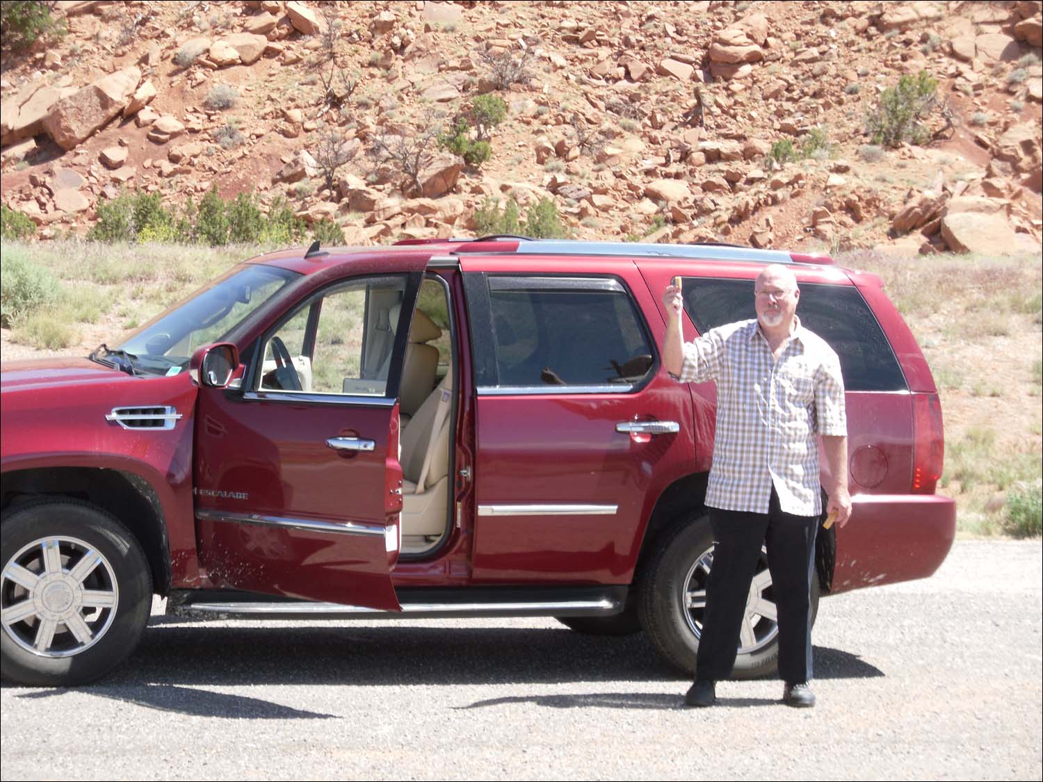 New Mexico-rest stop w/Dad & cookies