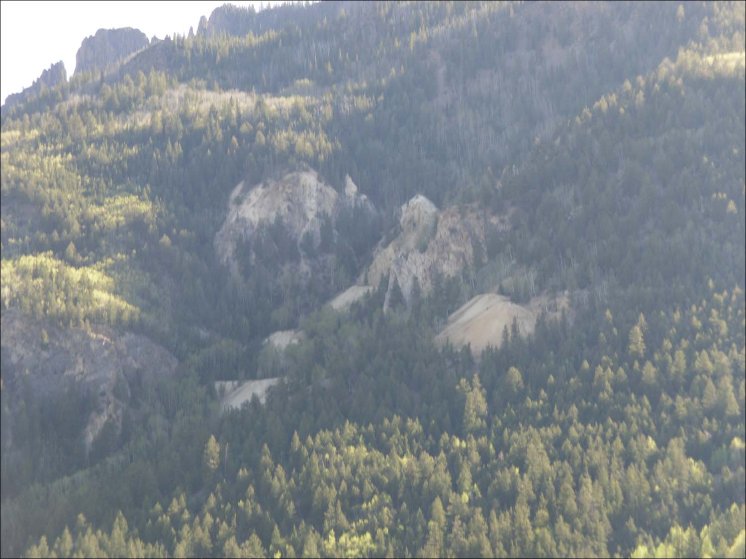 Slumgullion Slide in CO-slag heaps on hill