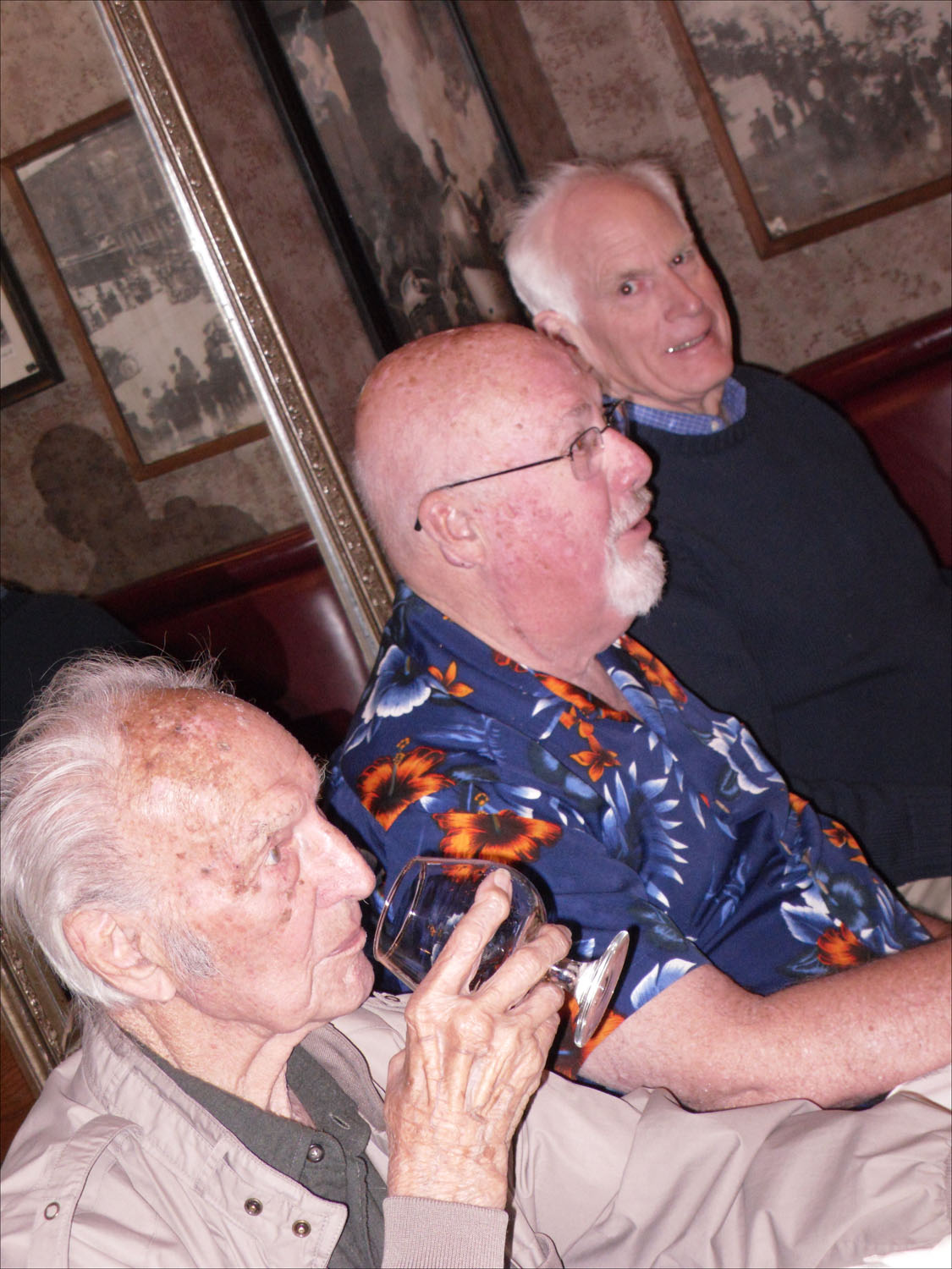Dinner at The Depot, Colorado Springs, CO-Pax, Avery and Rusty