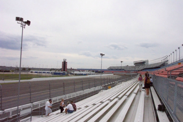 Looking down towards the finish line.