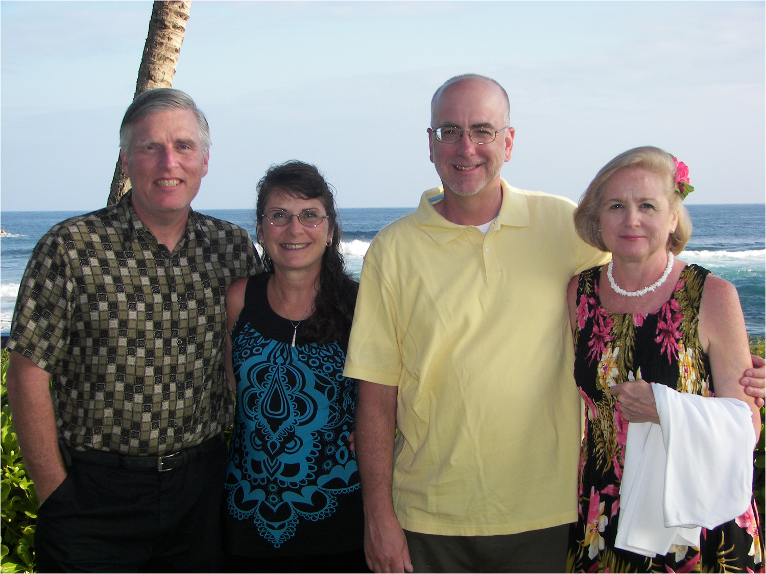 L-R, Bob and Katherine Franklin, John and Ginny Burrall.  Picture taken on unit #6 lanai