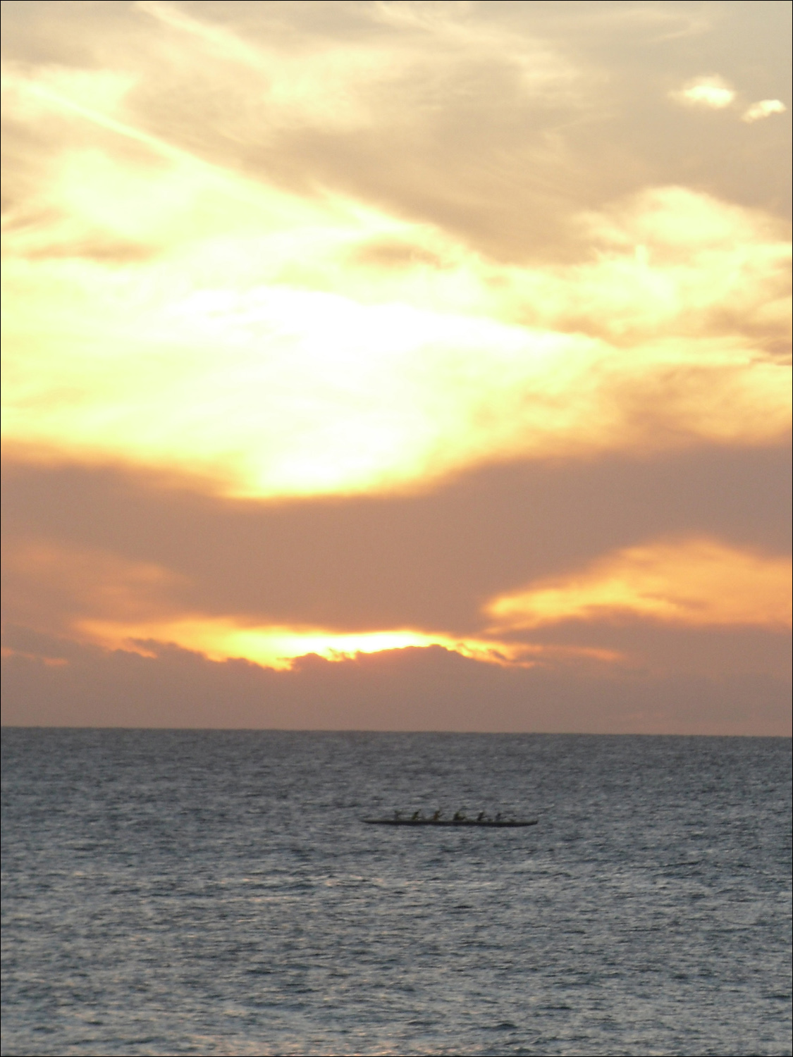 Outrigger at sunset in Poipu