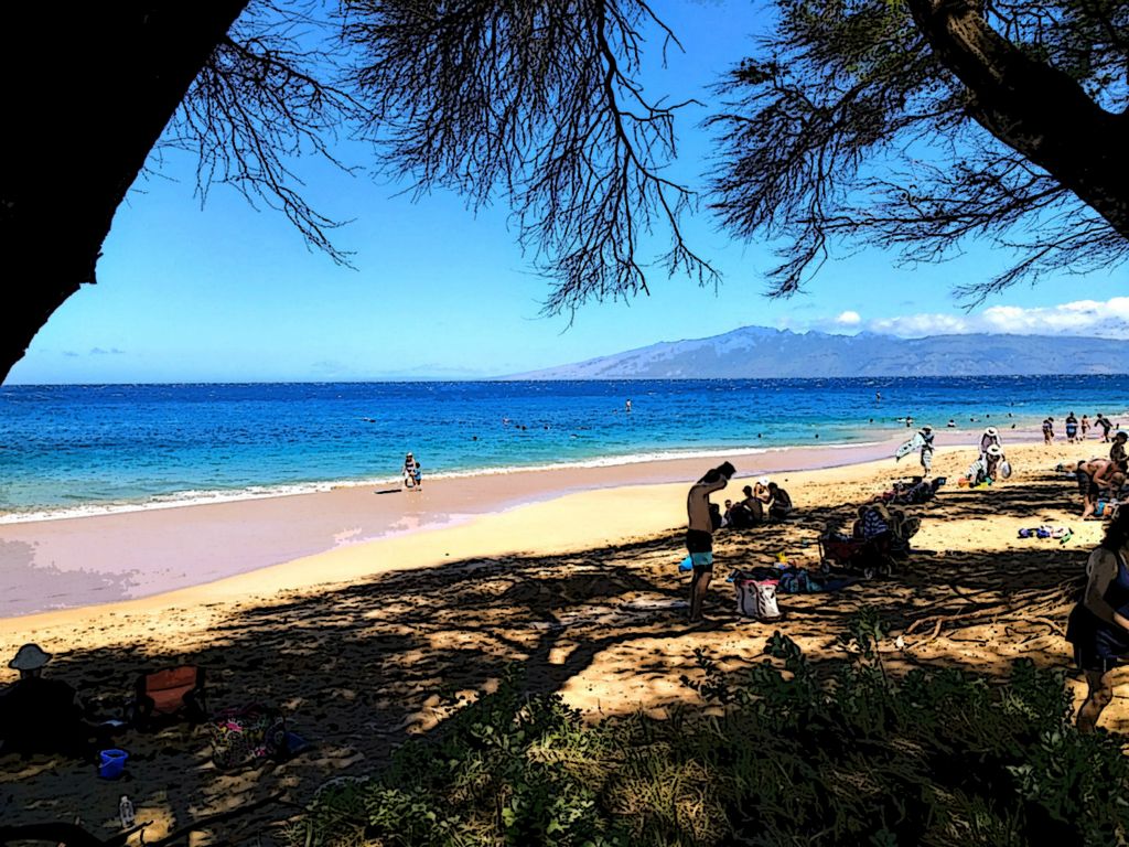 View from Ulua Beach, a favorite snorkeling spot