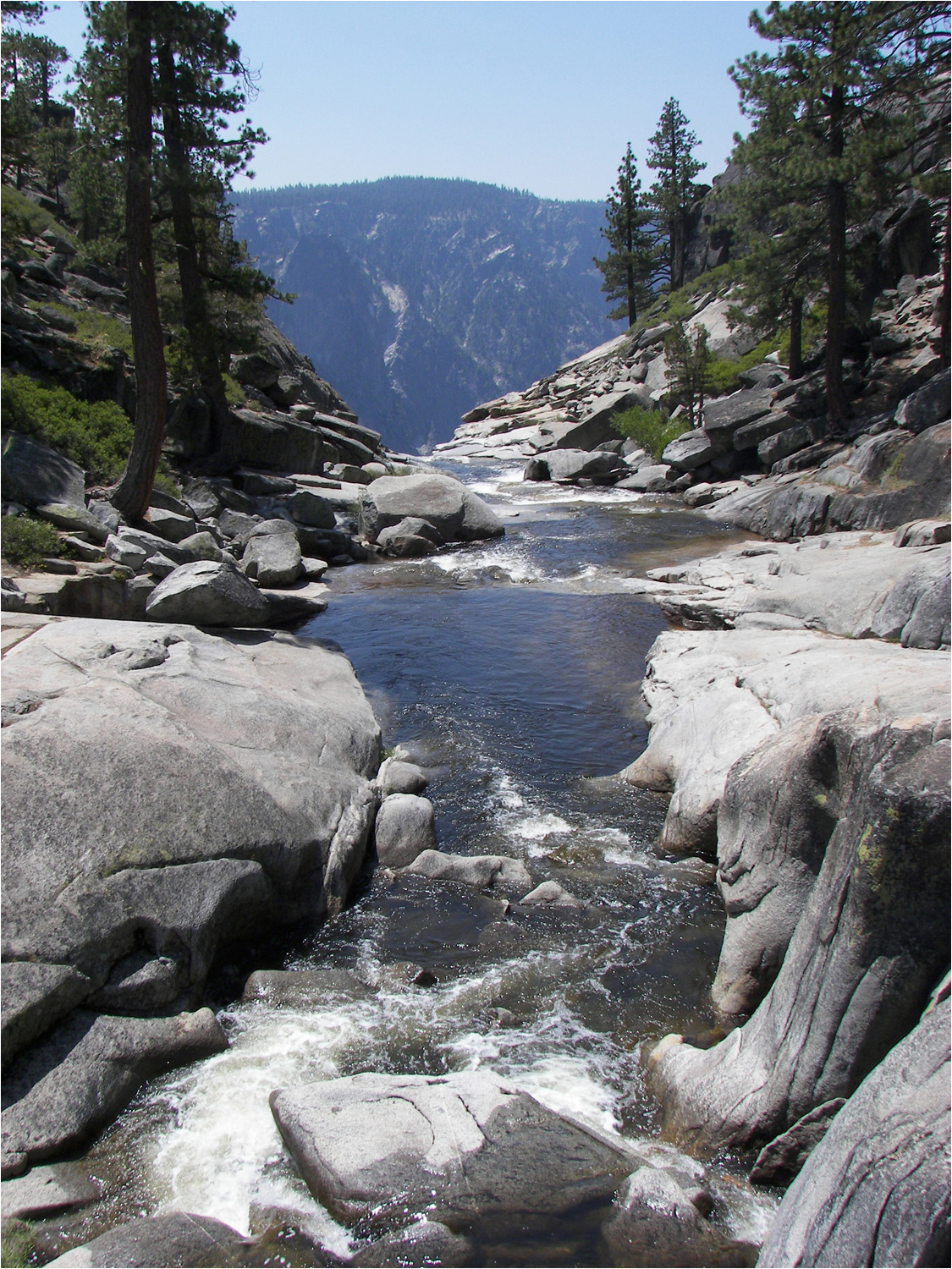 Upper Yosemite Falls Hike- Views of river upstream of falls