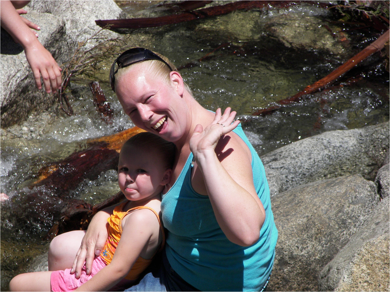 The Ridings family at Lower Yosemite Fallls