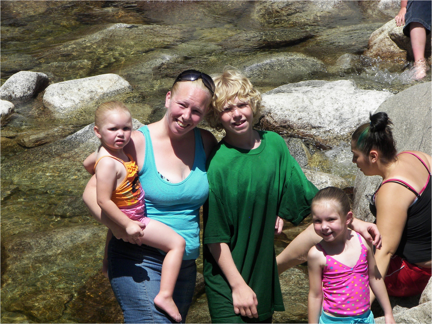 The Ridings family at Lower Yosemite Fallls