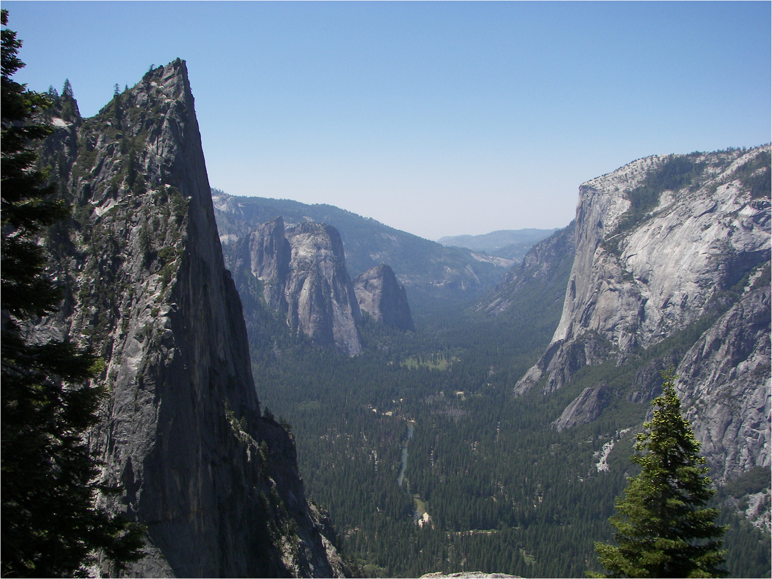Glacier Point Hike-Looking west toward El Capitan