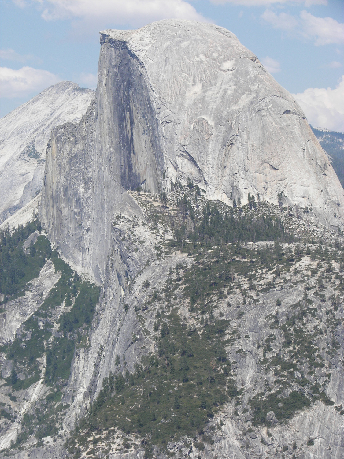 Glacier Point Hike-Half Dome view from top