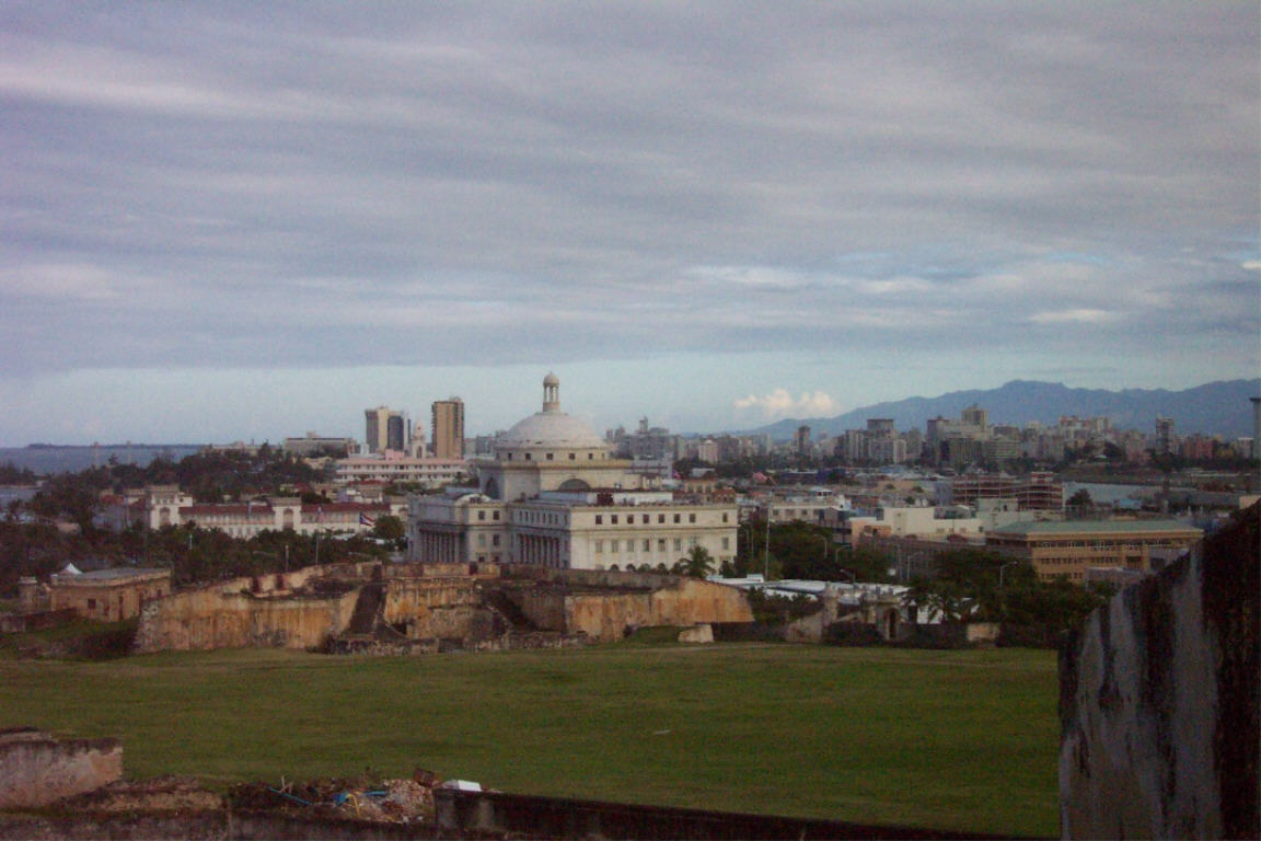 View of the marble capitol building from the fort