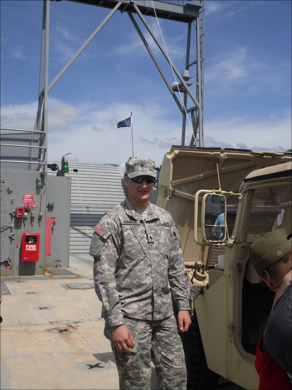 Humvee's aboard the US Army LCU (Landing Craft Unit) New Orleans