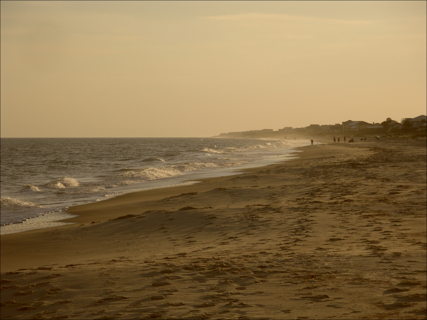 St George Island beach at sunset