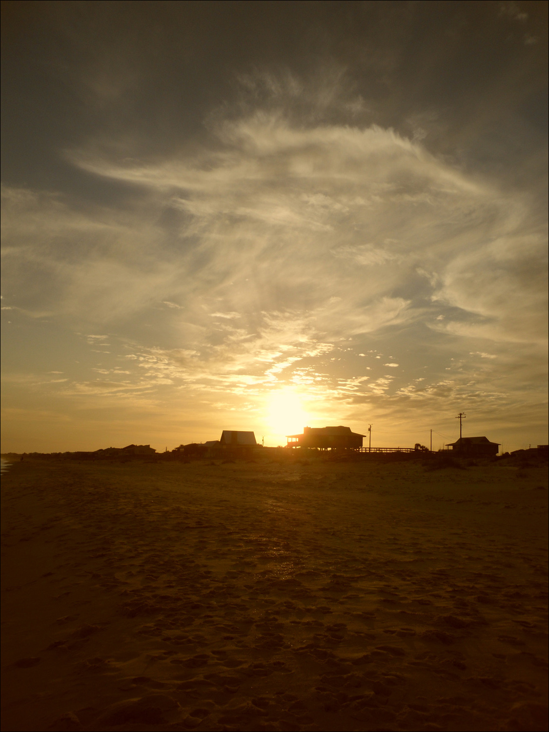 St George Island beach at sunset