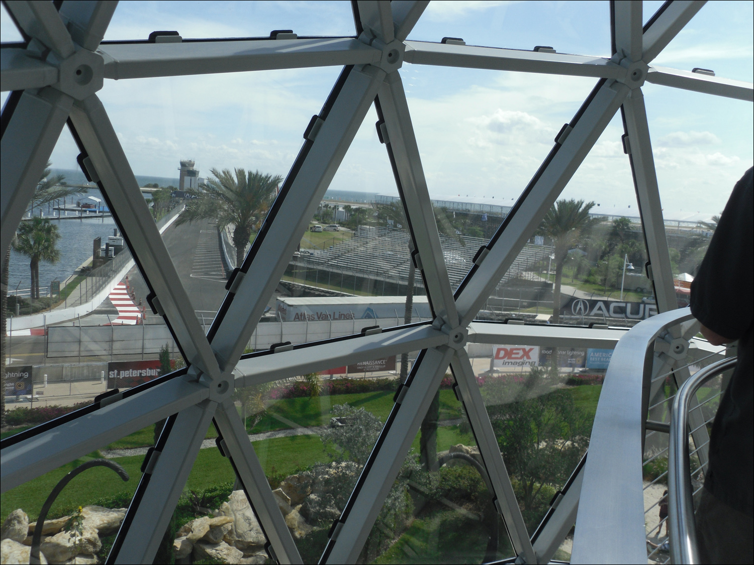 Dali Museum @St. Pete-Gran Prix course from inside museum