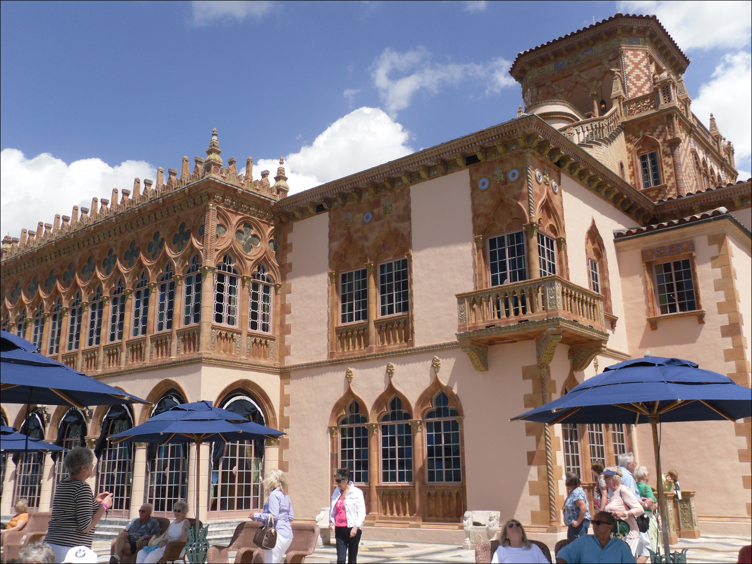 John & Mabel Ringling Museum-Ca' d'Zan mansion-backside of house facing Sarasota Bay