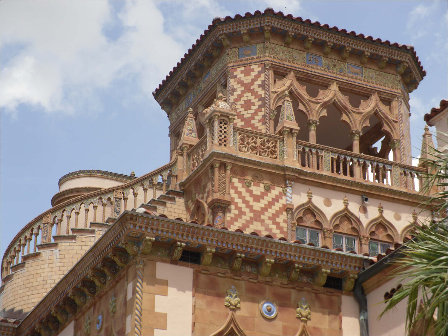 John & Mabel Ringling Museum-Ca' d'Zan mansion-backside of house facing Sarasota Bay