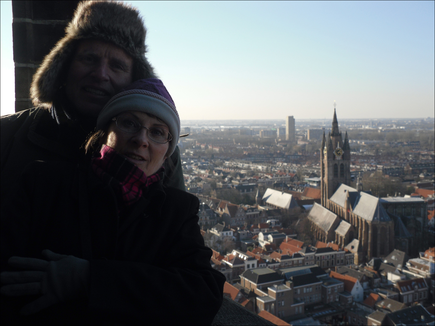 Views from the top of the clock tower on Nieuwe Kerk  Bob and Katherine