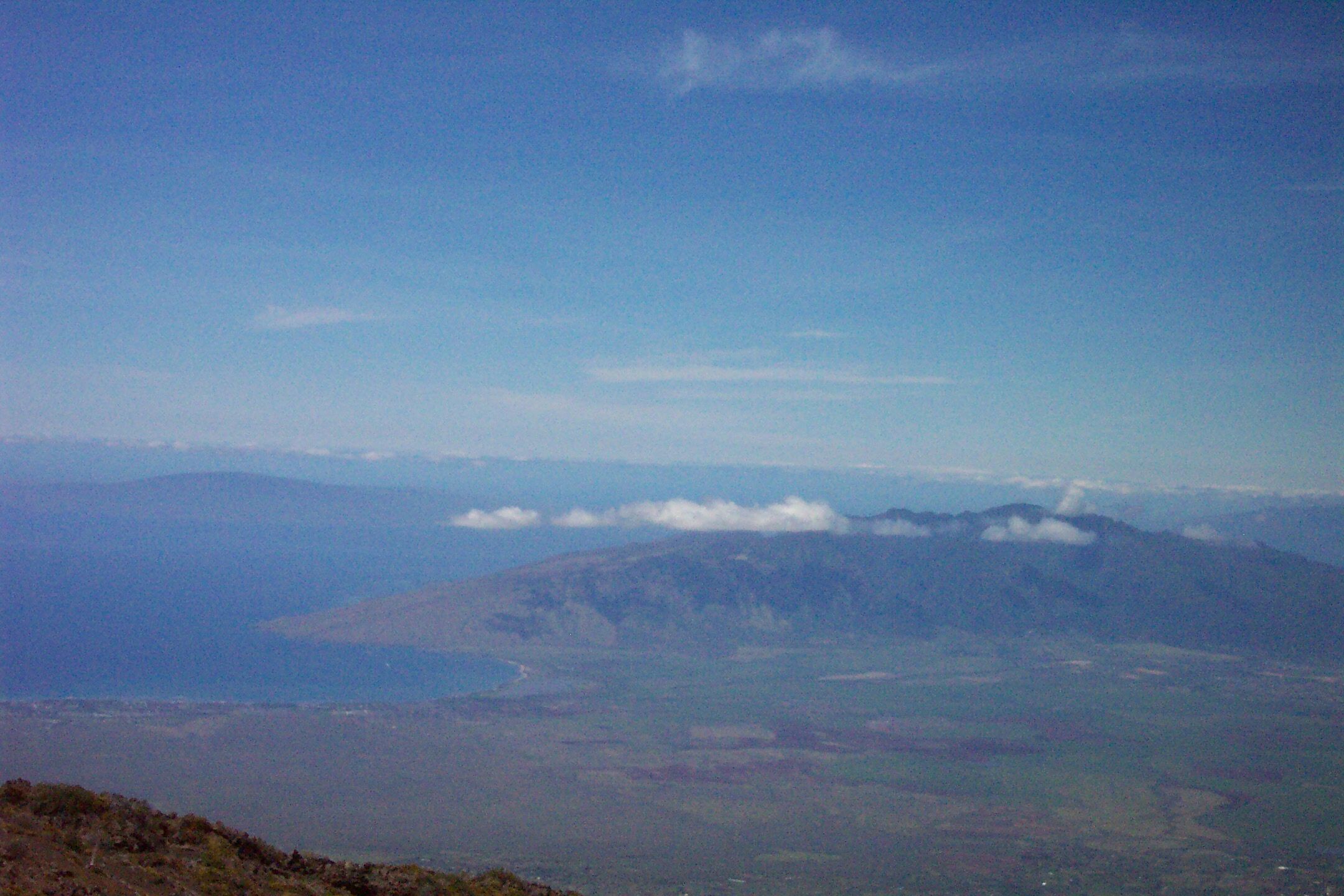 View of the west side of Maui from near the top of Mt. Haleakala.