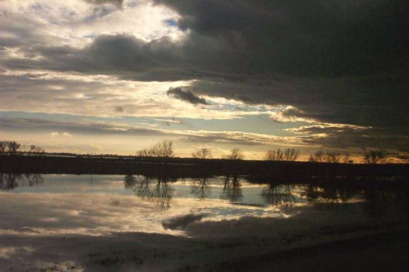 Sunset and cloudy skys on our way home