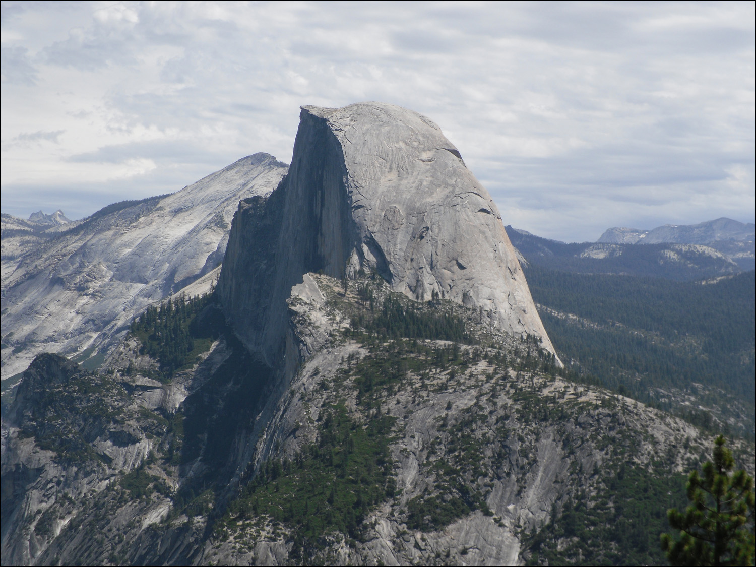 Hike up to Glacier Point- View of Half Dome from Glacier Point