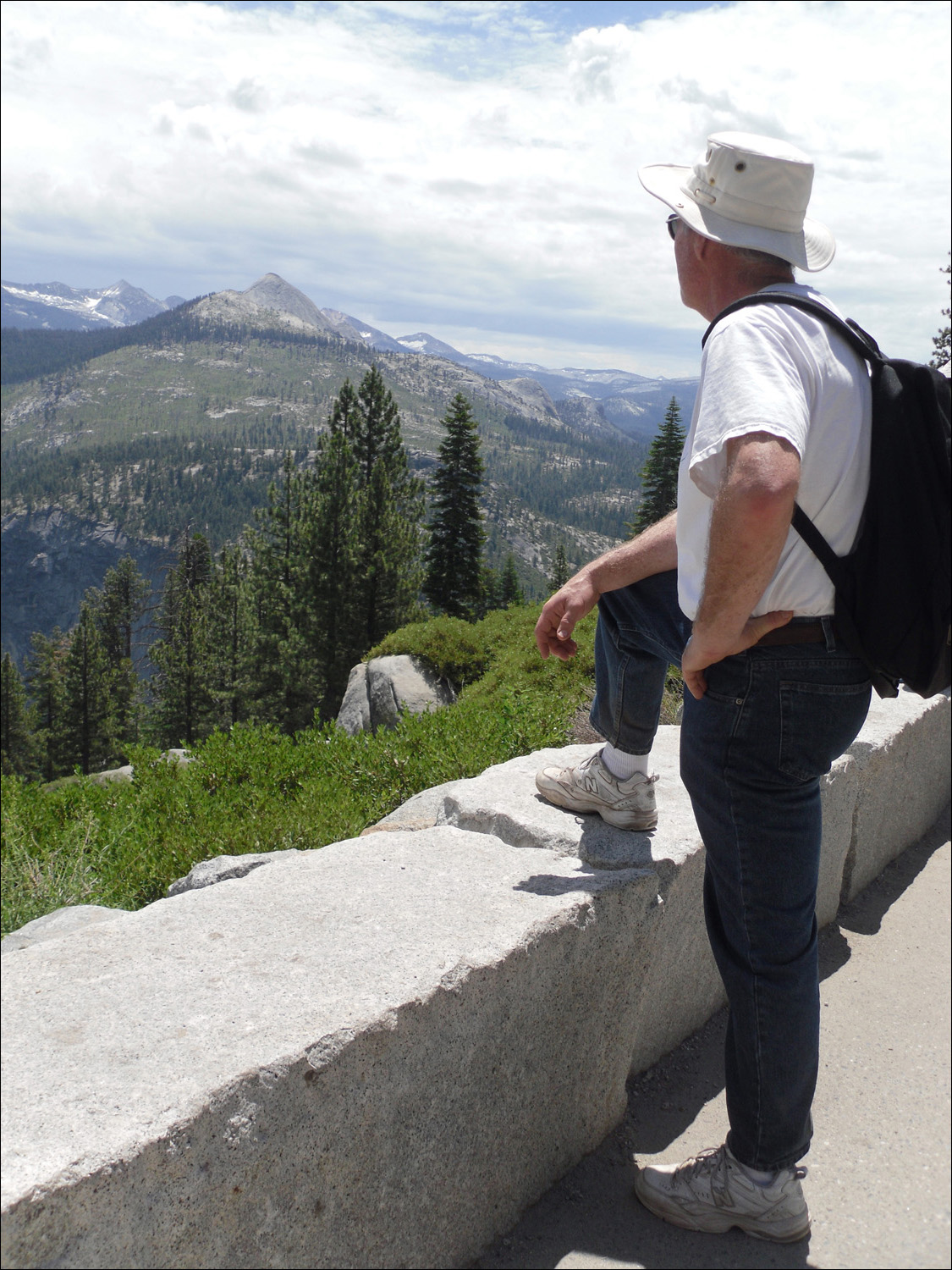 Hike up to Glacier Point- Bob Taking in the view