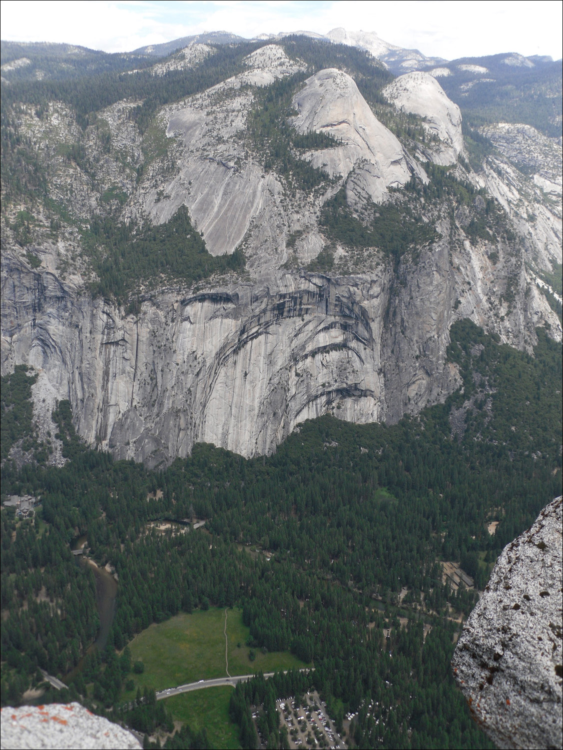 Hike up to Glacier Point- View of Cathedral arches from Glacier Point